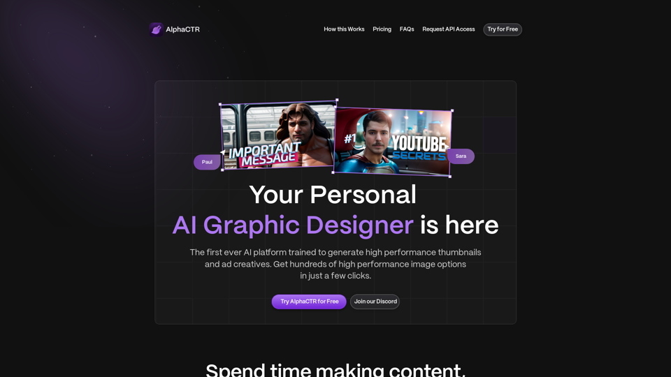 AlphaCTR | Your Personal AI Creative Artist