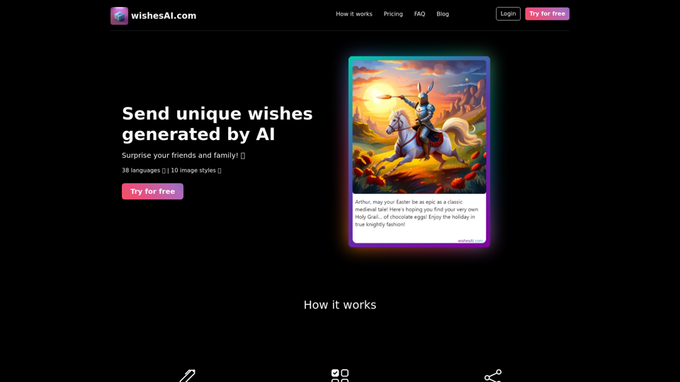 Wishes AI | Send unique wishes generated by AI