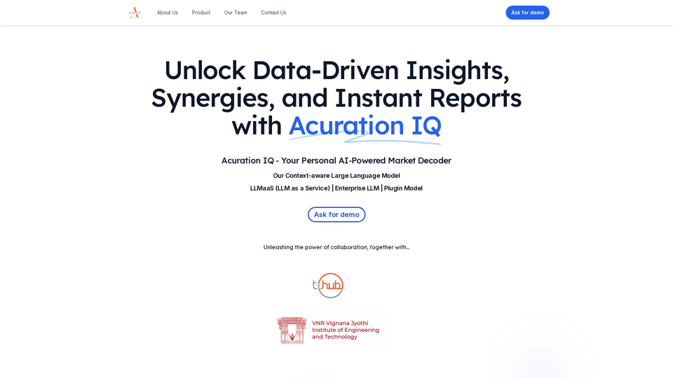 Acuration AI website