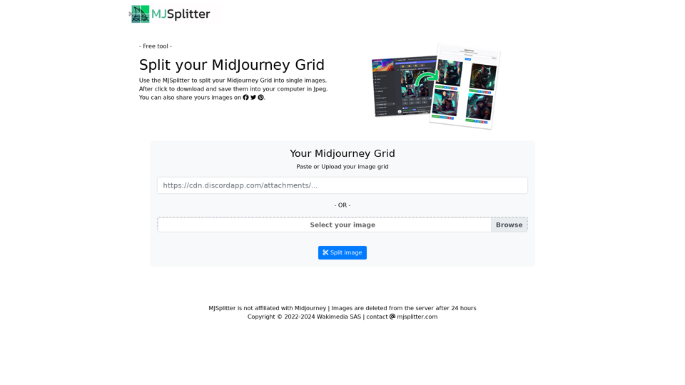 Grid Splitter Midjourney - Free tool