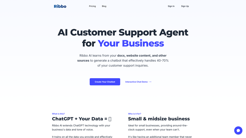 Ribbo - AI Customer Support Agent for Your Business