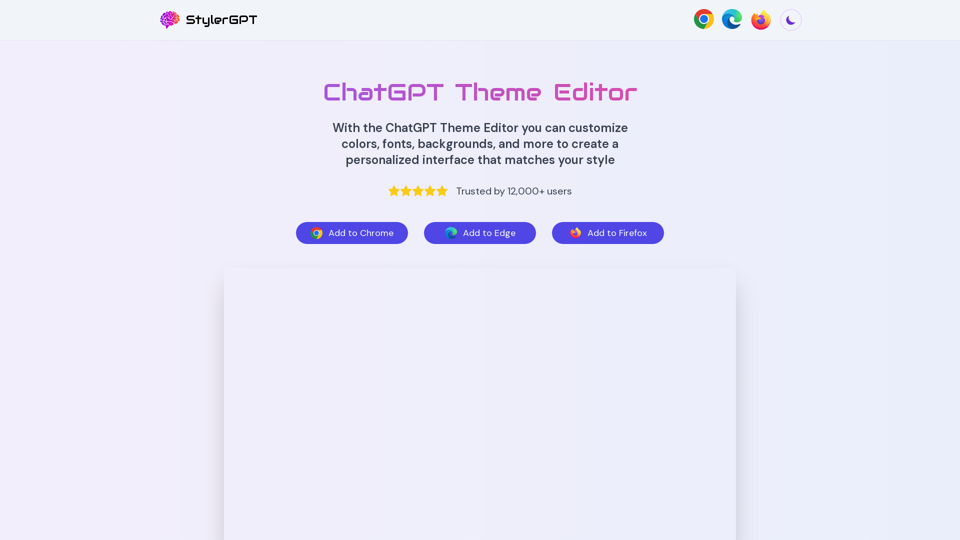 The Only ChatGPT Theme Editor | StylerGPT