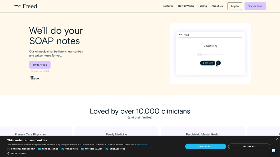 Freed | The AI Medical Scribe for Clinicians