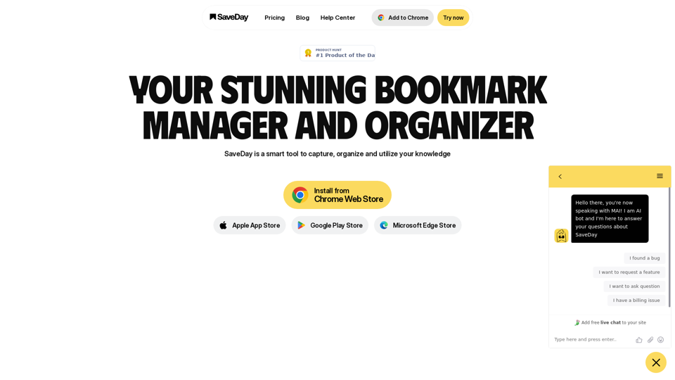 SaveDay - Your stunning bookmark manager and organizer