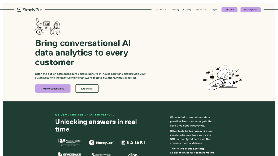 SimplyPut - Bring conversational AI data analytics to every customer