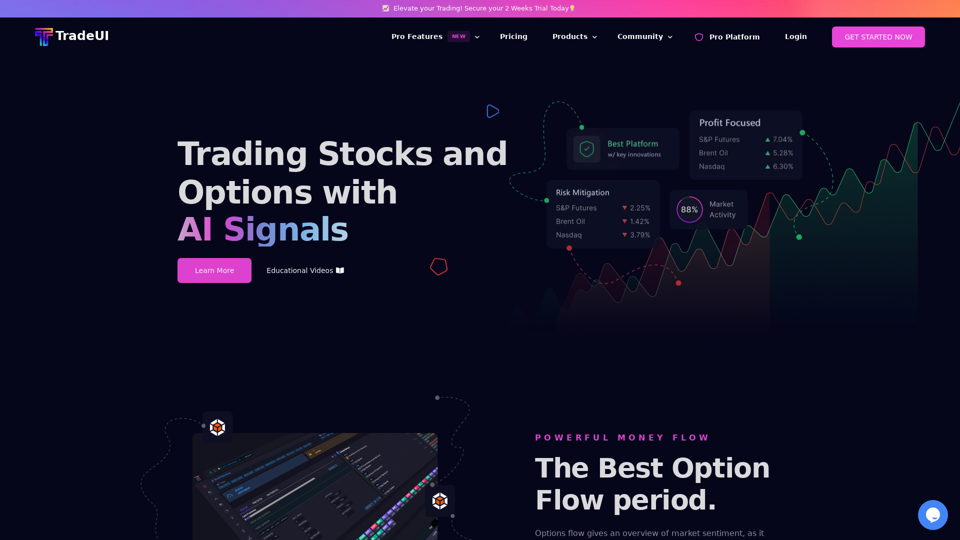 Options Flow Trading and Stock Market analysis tools