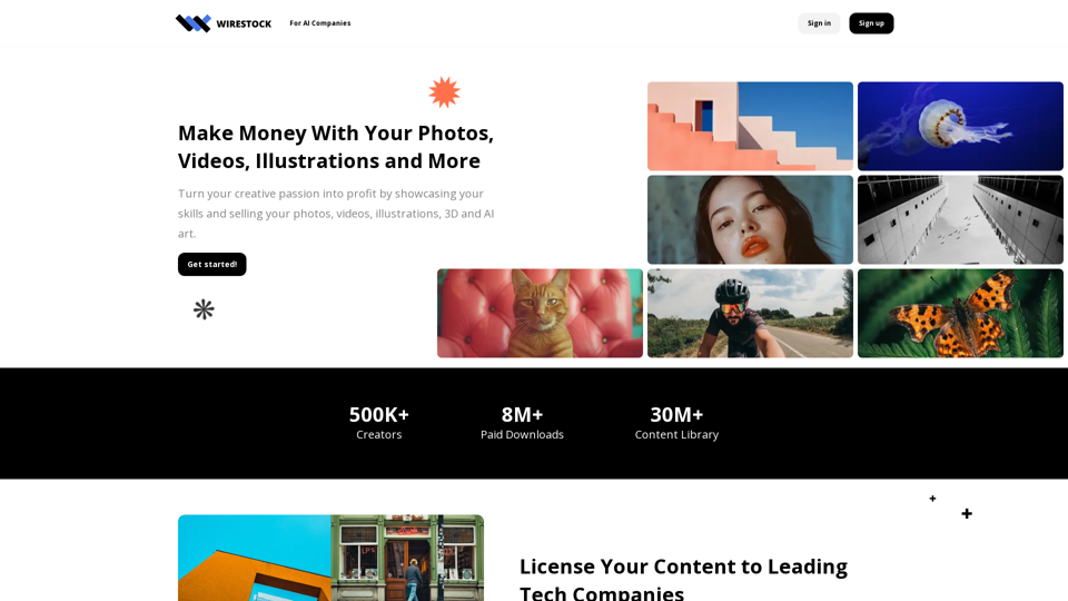 Monetize Your Creativity - Sell Photos & Visuals Online | Wirestock