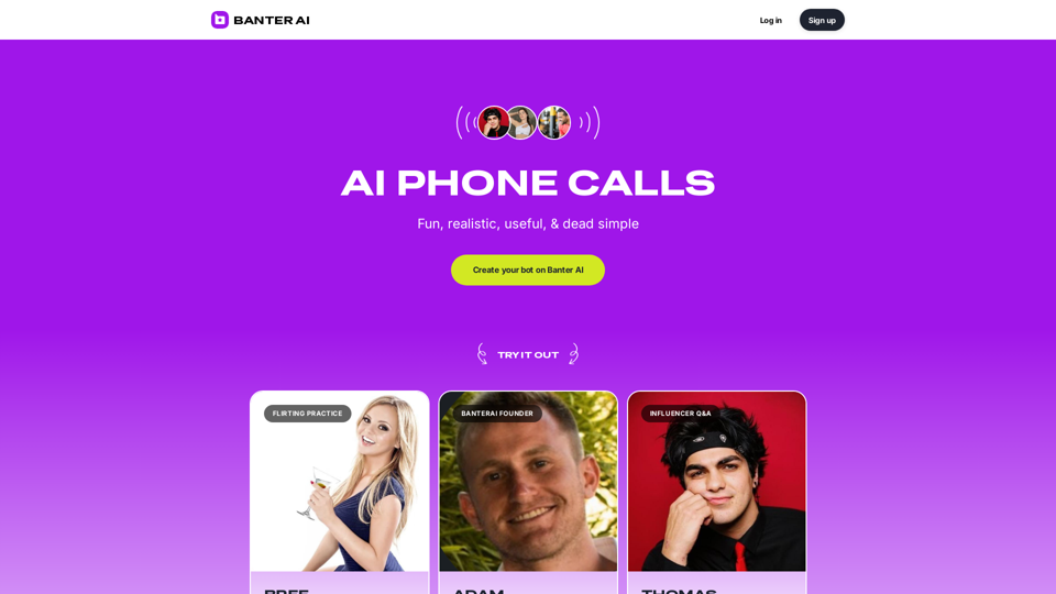 BanterAI | AI voice call with fans