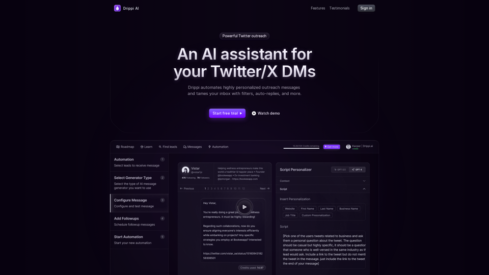 Drippi.ai | Your AI cold outreach assistant