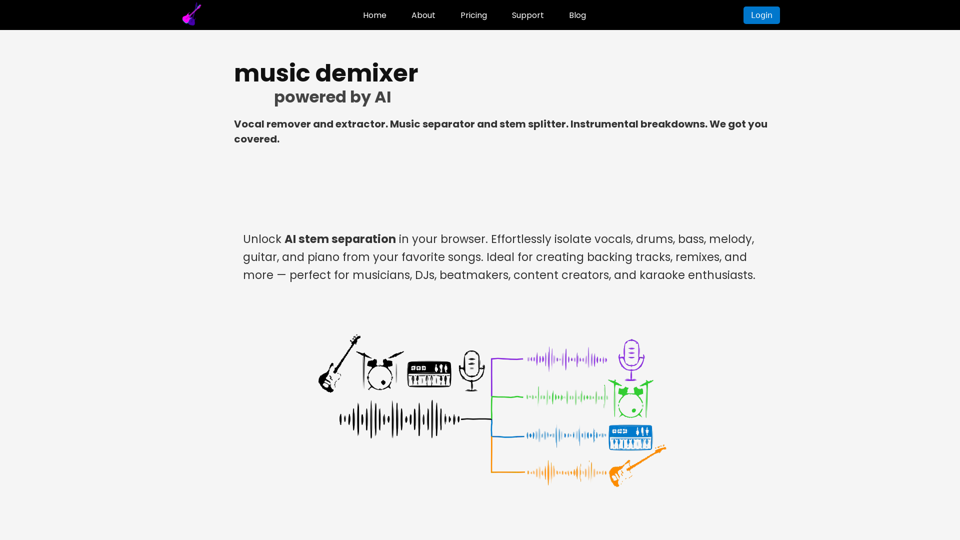 Music Demixer: Powered by AI