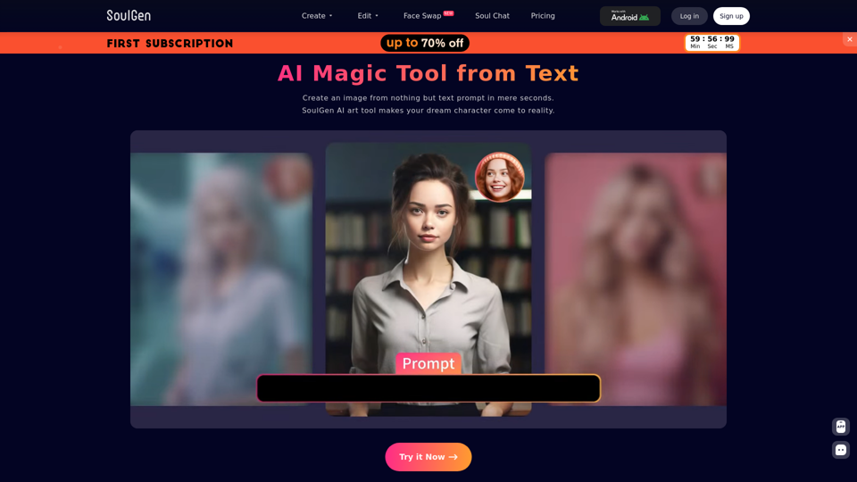 SoulGen: Free AI Magic Tool to Create Art from Text Online