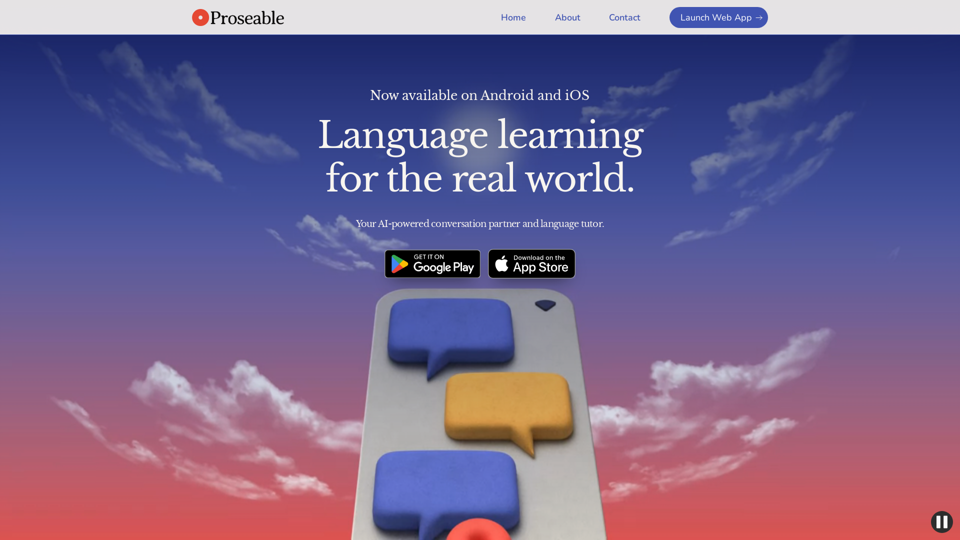 Proseable | Language Learning for the Real World | Now Available on iOS