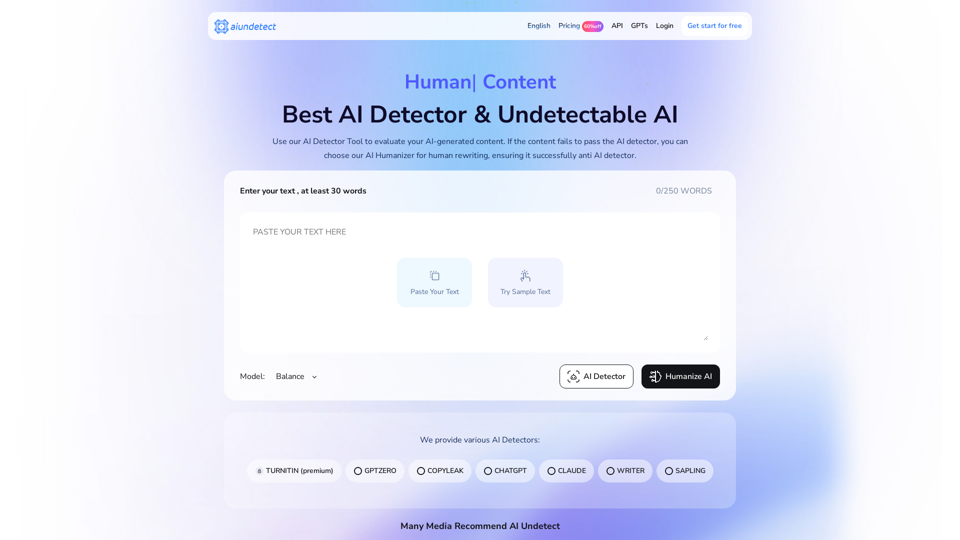 AI Undetect: AI Checker, Undetectable AI, Anti AI Detector