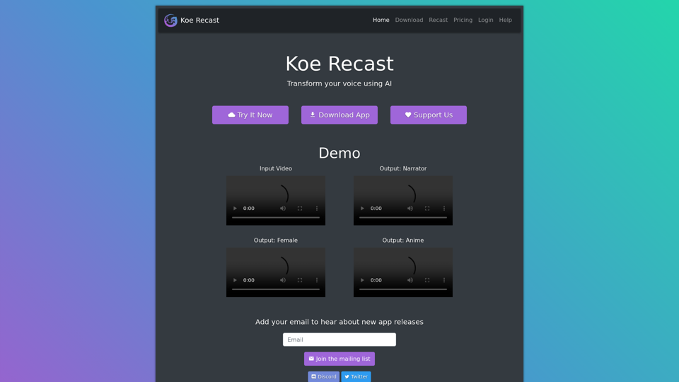 Home - Koe Recast