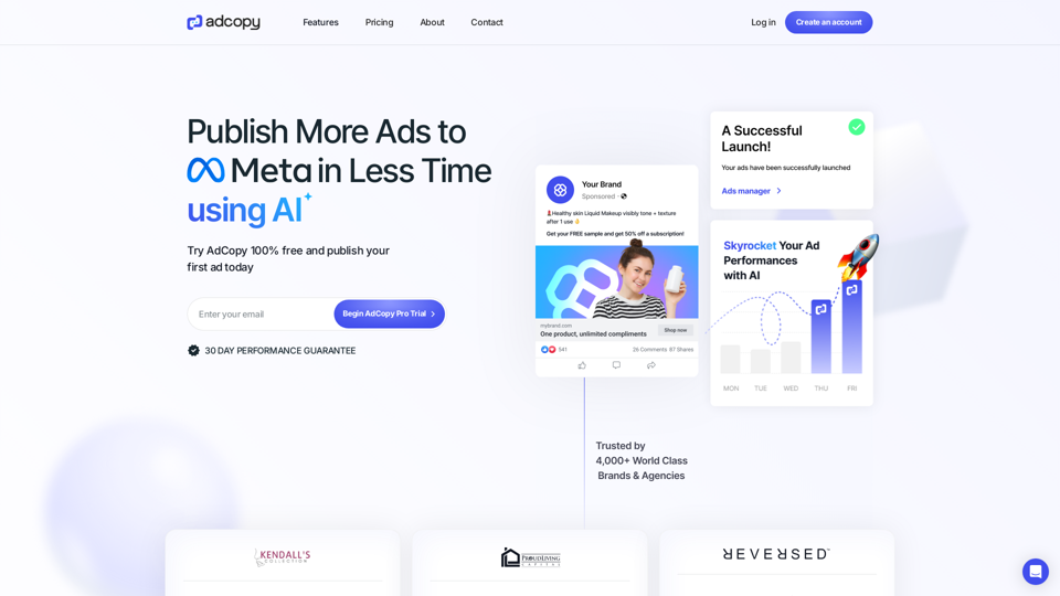 AdCopy - Publish Winning Ads to Meta Lightning Fast using AI