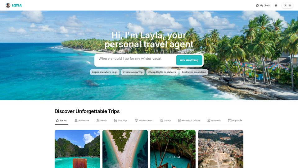 Layla AI: Free Travel Planner 2024 | Trusted By Millions