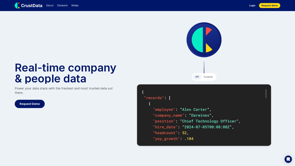 Crustdata: B2B Data for Companies and People as API