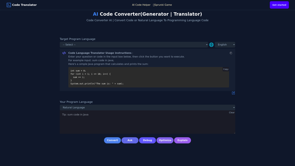 AI Code Converter | AI Code Translator | AI Code Generator