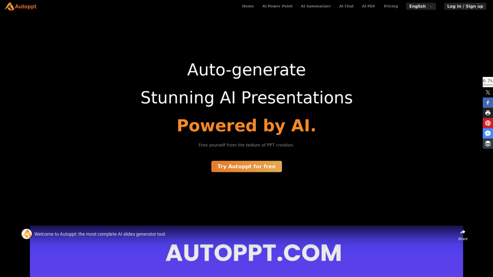 Autoppt : Advanced AI Presentation Tools for Professionals and Students