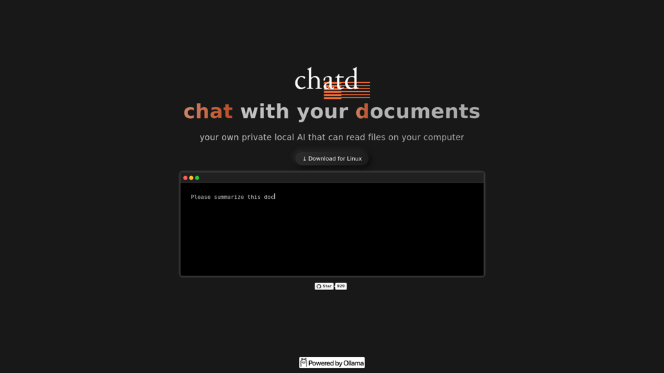 chatd - chat with documents, locally