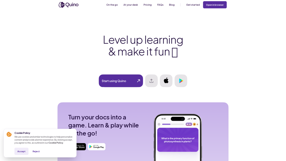 Quino | Fun learning games & AI-driven learning