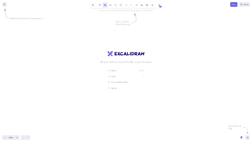 Excalidraw | Hand-drawn look & feel • Collaborative • Secure