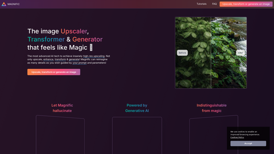 Magnific AI — The magic image Upscaler & Enhancer