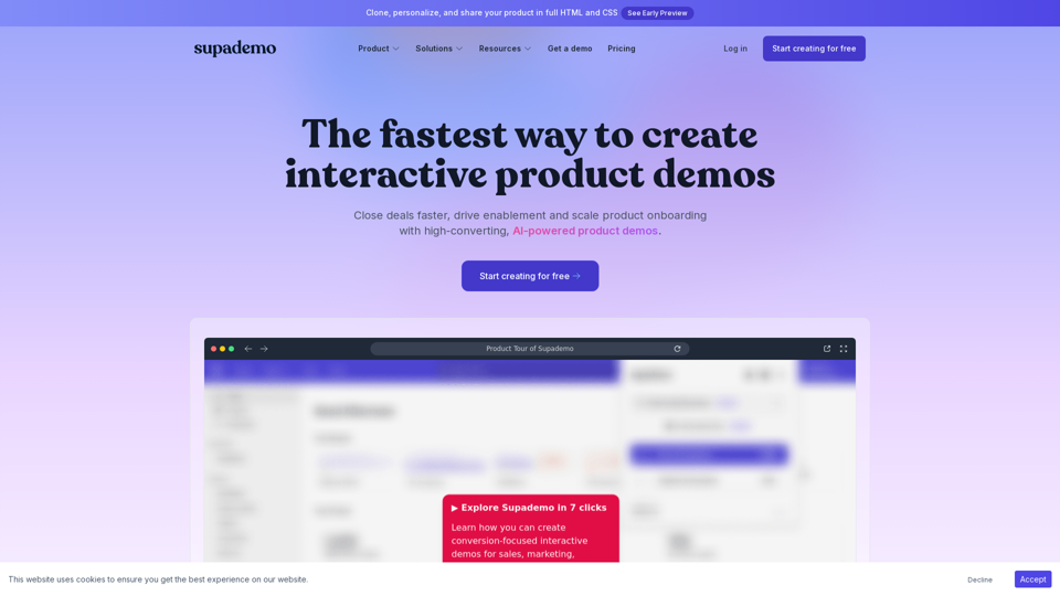 Supademo: AI Interactive Product Demos