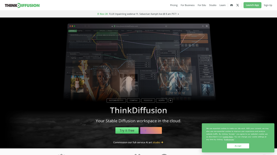 ThinkDiffusion: Stable Diffusion in the Cloud