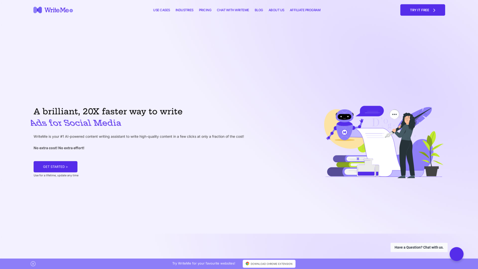 WriteMe.ai - Ai Writer - Content Writing Assistant & Creator