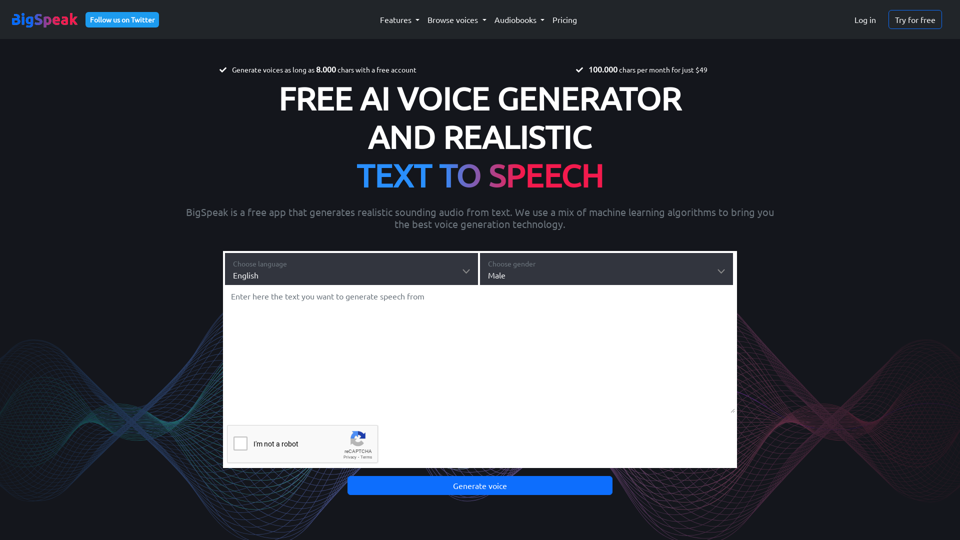 AI Text to Voice & Text to Speech Free Software