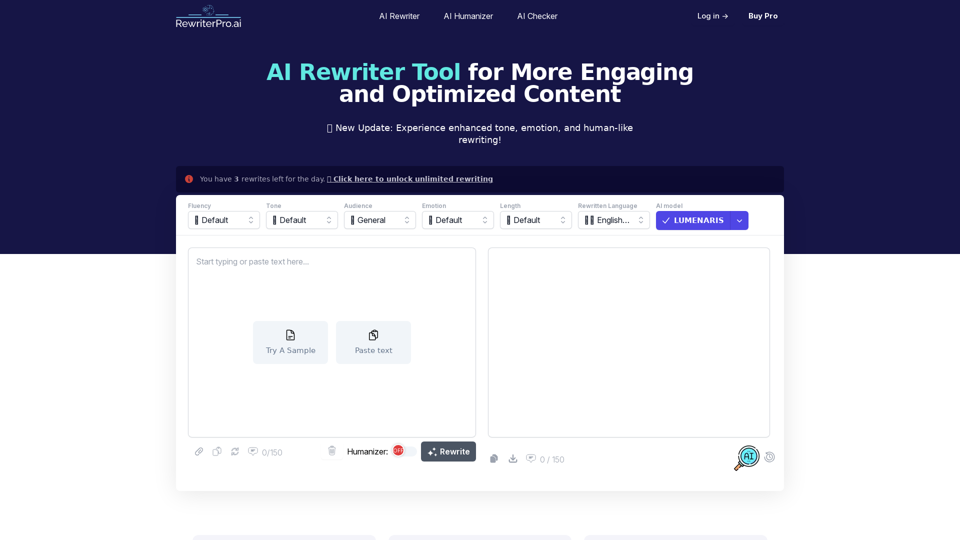 AI Rewriter - Instantly Transform Your Writing for Free