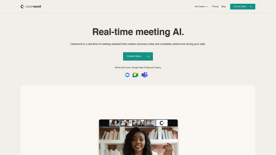 Clearword -  Real-time Meeting AI