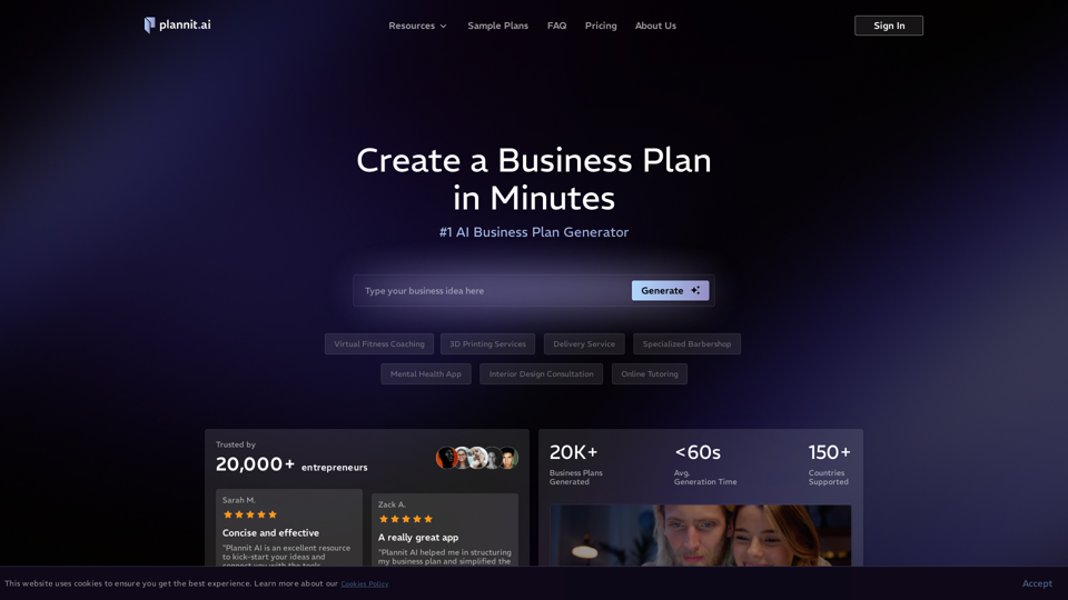 Create a Business Plan in Minutes | Plannit.ai