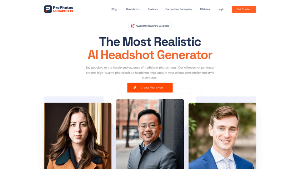 The #1 Professional AI Headshot Generator - ProPhotos