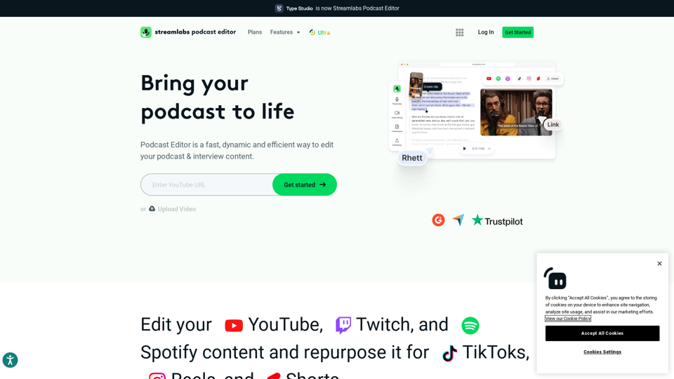 Streamlabs Podcast Editor ― Edit Your Video By Editing Text