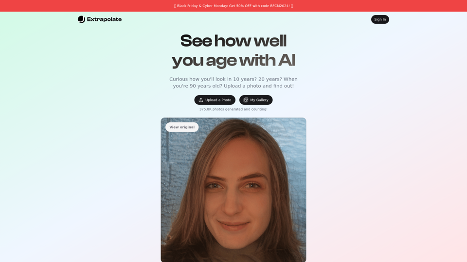 Extrapolate - Transform your face with Artificial Intelligence