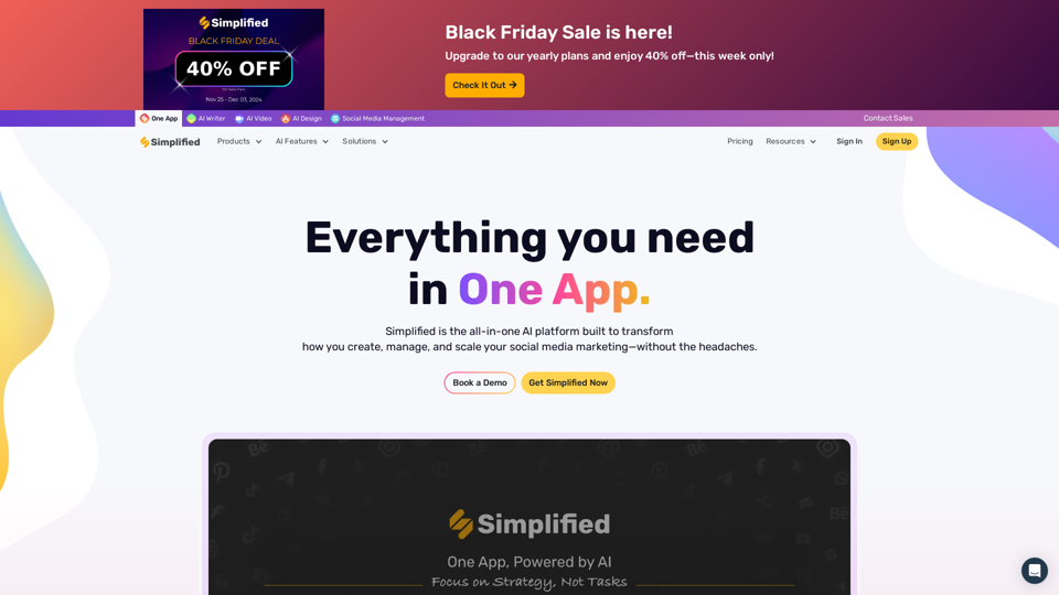 Simplified: An Easy to Use All-In-One App For Modern Marketing Teams