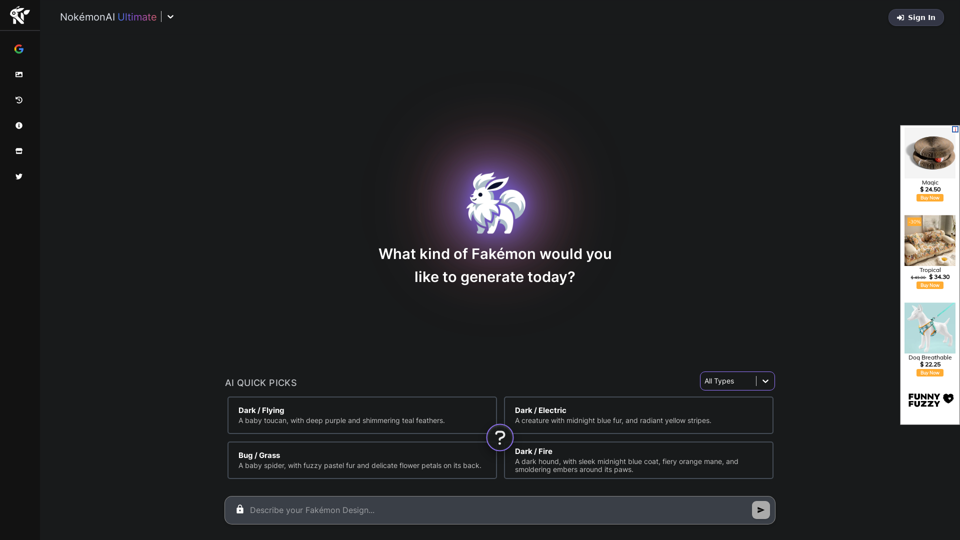 NokémonAI - Generate Your Own Fakémon with AI