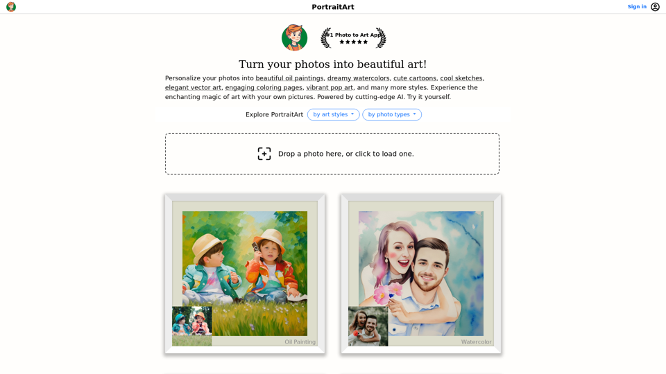 PortraitArt: Turn your photos into beautiful art!