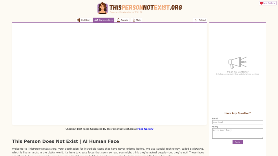 This Person Does Not Exist | AI Human Face