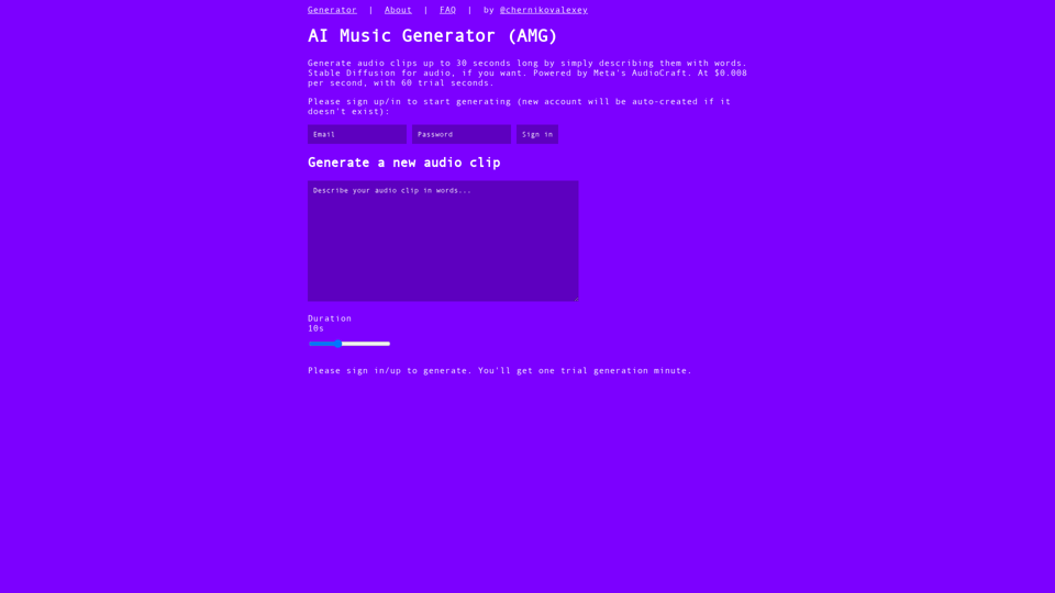 AI Music Generator (AMG)