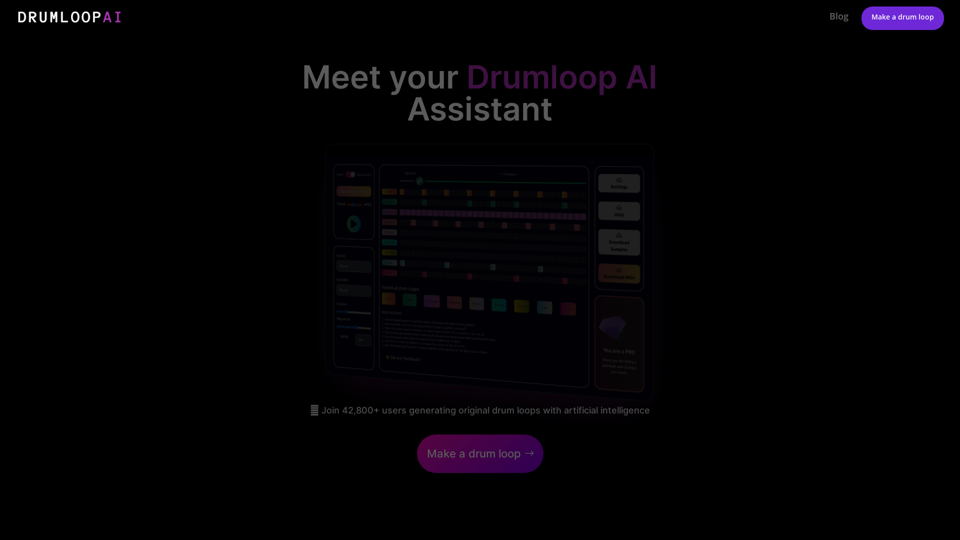 Generate Drum Loops With AI - Drumloop AI