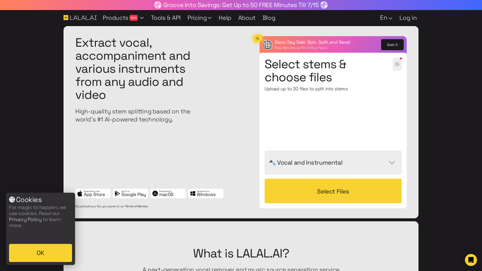 Vocal Remover & Instrumental AI Splitter | LALAL.AI