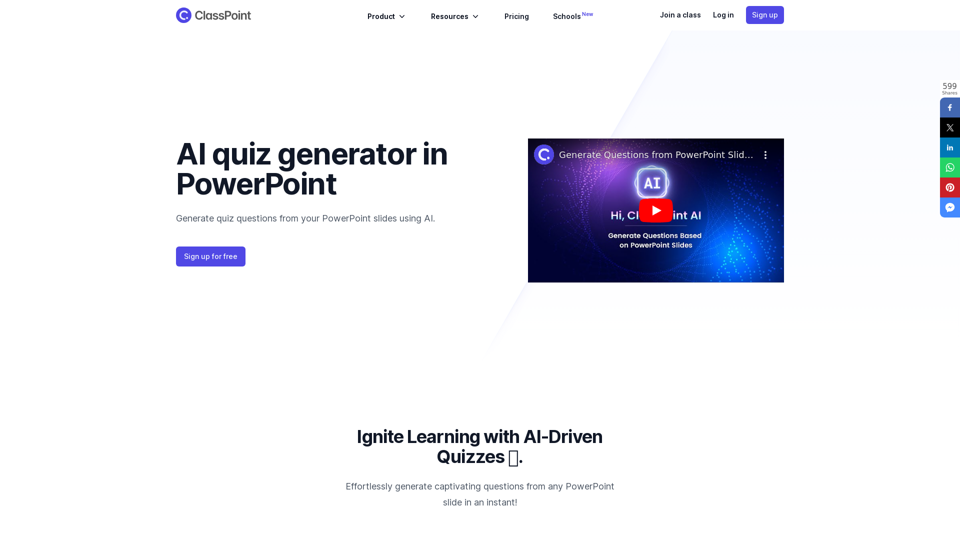 AI Quiz Generator in PowerPoint | ClassPoint