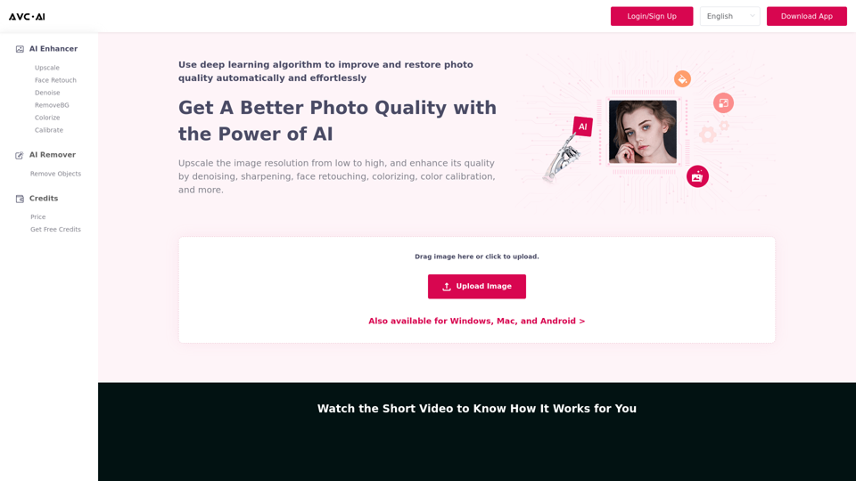 Online AI Image Enhancer that Improves Photo Quality by Upscaling, Denoising, Restoring, Face Refinement, and More