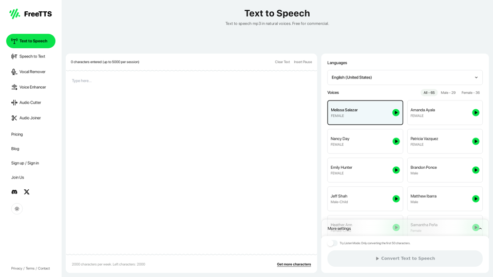 FreeTTS - Text to speech mp3 online free