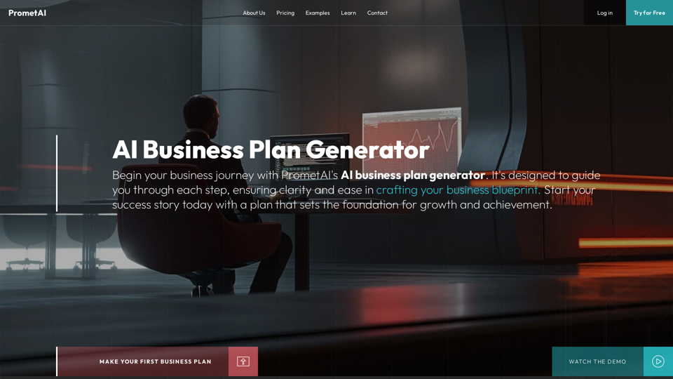 AI Business Plan Generator | Business Plan Maker | PrometAI