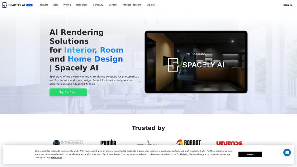 AI Rendering Solutions for Interior, Room and Home Design | Spacely AI