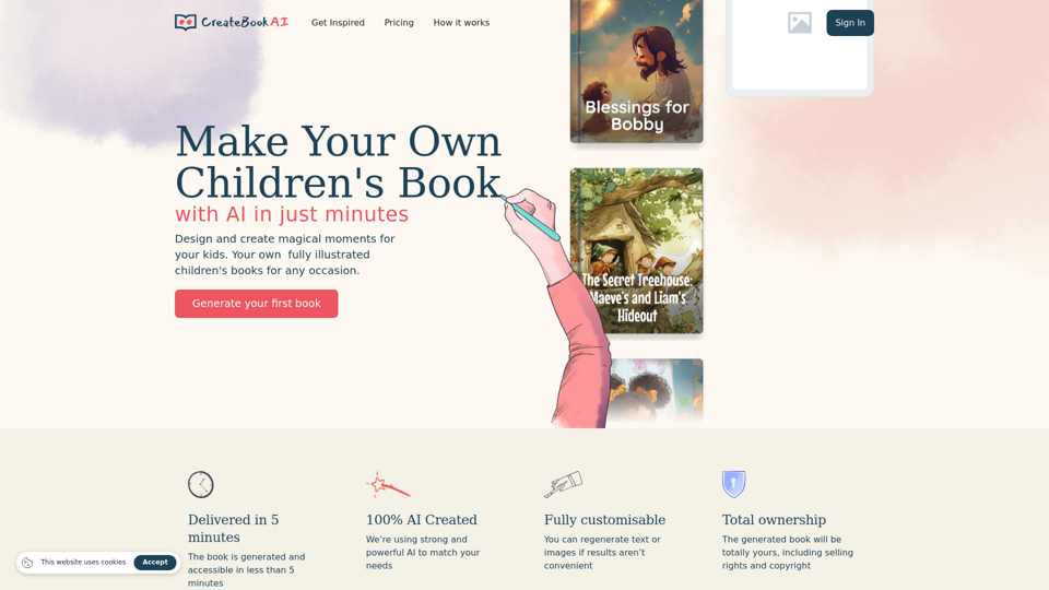 CreateBookAI | Create Custom Books with AI